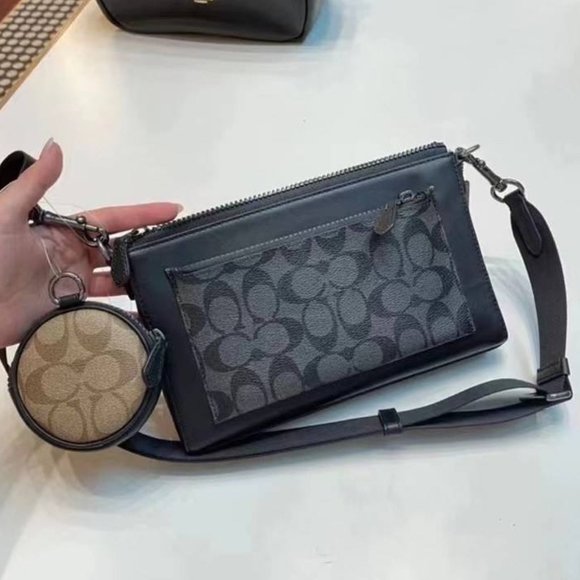 NWT Coach MEN'S Holden Crossbody In Signature Canvas C5598 - Picture 11 of 15